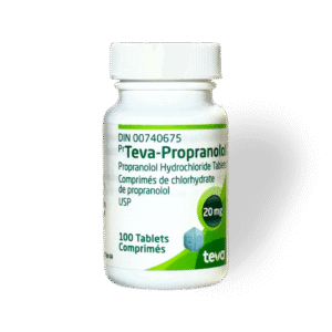 Propranolol [blood pressure] 20mg x 100 – Teva